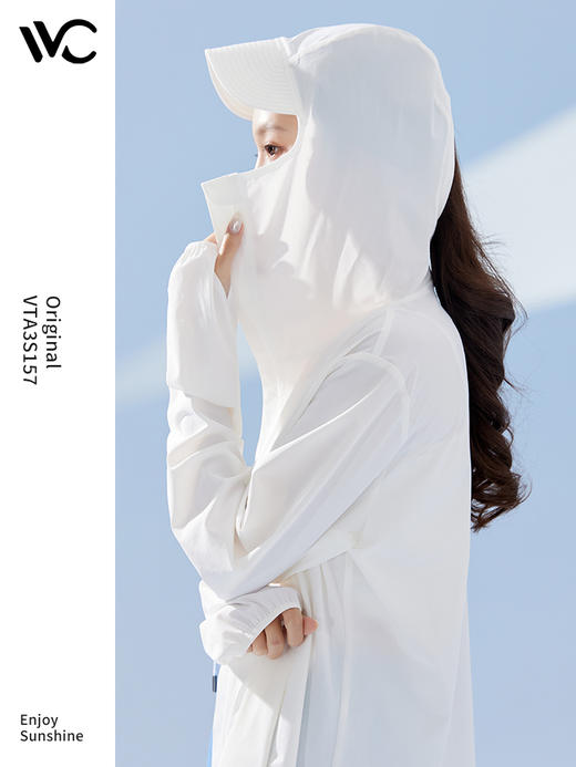 VVC冰氧防晒衣2023新款防晒服户外防紫外线长袖护脸遮阳防晒外套 商品图0