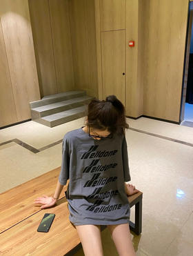 We11done超大版型有机棉弹幕T恤