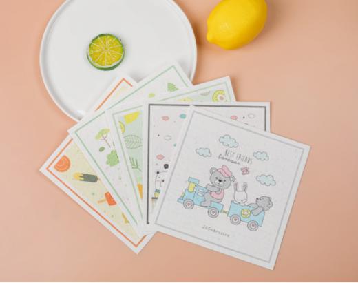 清洁黑科技-华小贝又出新品啦---华小贝卡通天然木浆棉抹布！！采用天然木浆纤维，专治顽固污渍！ 商品图1