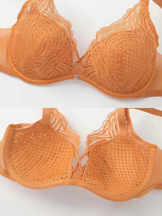 【风巢杯】安莉芳法式蕾丝超薄单层围文胸女大胸显小内衣EB00589 商品图3