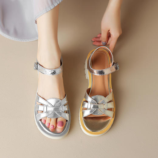 舒适百搭，里外全皮后空罗马凉鞋ZYY-A383 商品图6