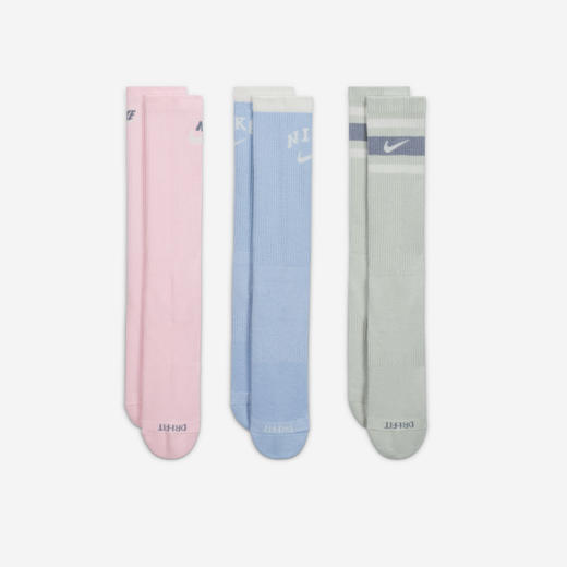 Nike Everyday Plus 舒适中筒运动袜（3 双） DX7665 商品图1