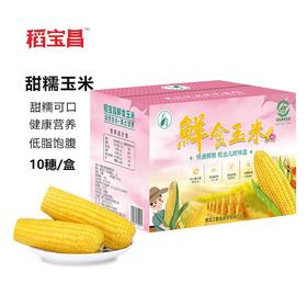 稻宝昌 东北鲜制甜糯玉米棒非转基因真空包邮 10穗2200g