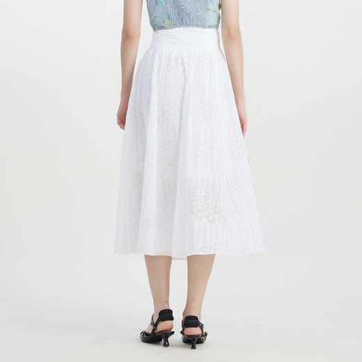 谜底系带半身裙2023夏季新款浪漫提花A型长裙纯棉舒适女232MB0529 商品图2