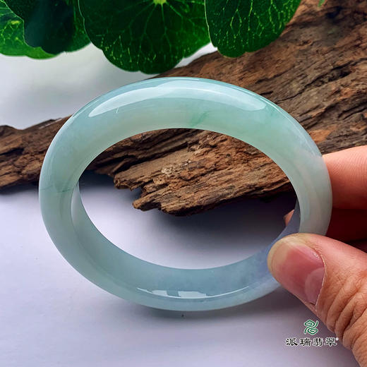 派瑞翡翠 翡翠手镯 糯种 飘花 商品图1