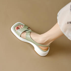 夏季新款，清新百搭里外全皮厚底凉鞋FDME-FD8187