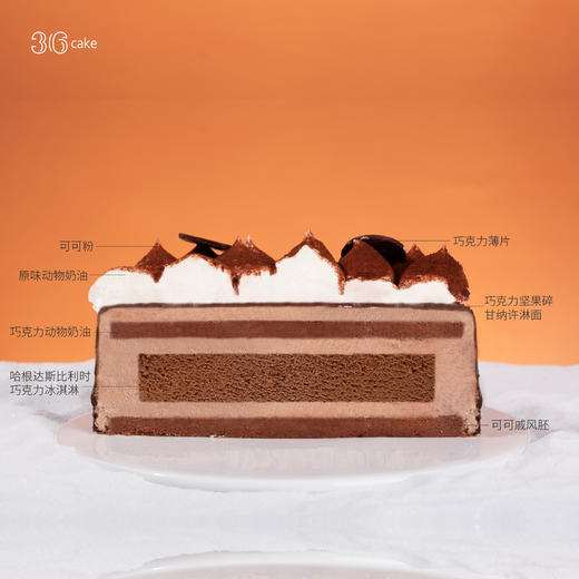 （此款仅限深圳配送）比利时黑巧 冰淇淋蛋糕，可选1.5/2.5磅 商品图3