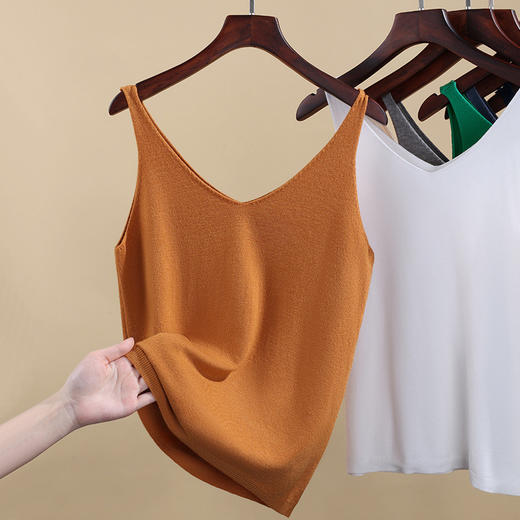 吊带背心女，新款女装气质v领洋气小衫宽松遮肚子无袖上衣SG-DY030107 商品图0