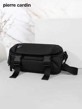皮尔卡丹functionalist系列 前卫设计男士大容量斜跨包