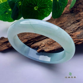 派瑞翡翠 翡翠手镯 糯种 飘花