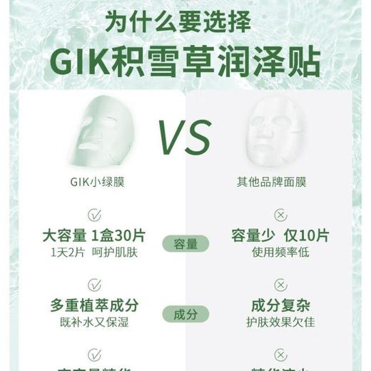 GIK 积雪草修复面膜30片/盒 商品图2