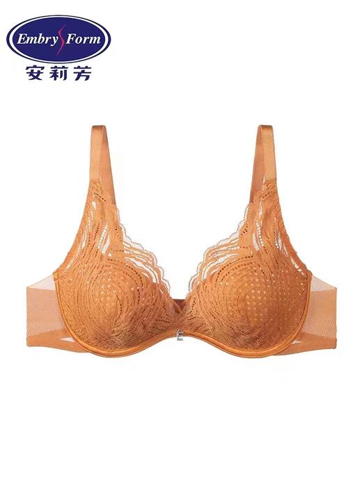 【风巢杯】安莉芳法式蕾丝超薄单层围文胸女大胸显小内衣EB00589 商品图0