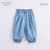 马克珍妮夏装新款 女童纯棉无感印花防蚊裤 儿童薄款牛仔裤230793 商品缩略图0