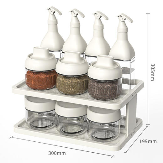 「11件套装！厨房颜值派」厨房调味套装 油壶调料罐调味瓶干湿厨房用品 商品图4