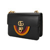 GUCCI 古驰 女包 SS23女士牛皮双G锁扣单肩斜挎包链条包 黑色655639UBGAX 商品缩略图1
