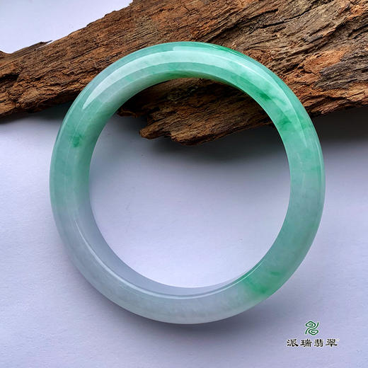 派瑞翡翠 翡翠手镯 糯种 飘花 商品图5