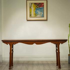 红木插肩榫壸门牙板长条案