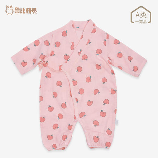 【婴儿薄款纱布棉连体衣】春夏新生儿宝宝长袖和尚服A类纯棉家居爬服 商品图8