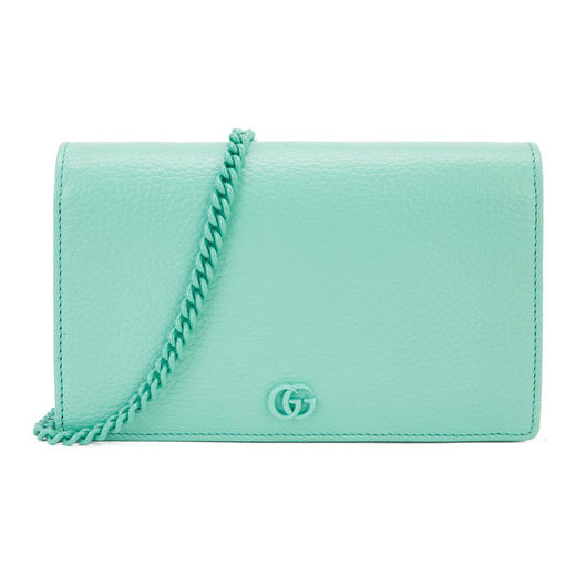 GUCCI 古驰 女士 GG Marmont系列牛皮单肩斜跨迷你链条包 49798517WFF 商品图0