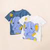 贝贝怡童装夏季儿童半袖卡通大象图案男童短袖宝宝T恤纯棉上衣潮 商品缩略图3