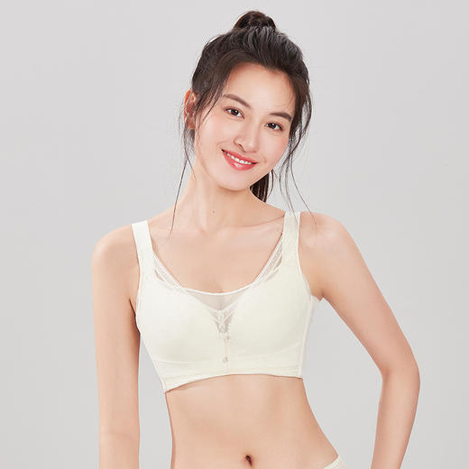 都市丽人舒软挺塑调整型内衣CD薄3/4杯蕾丝塑身文胸四排树脂胶圈LJ32C9 商品图0