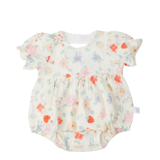 【婴儿碎花包屁衣】夏季薄款宝宝三角哈衣爬服新生儿衣服超萌夏装连体 商品图4