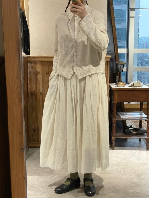 elsa esturgie 衬衫皱褶连衣裙（米白色） 商品图9