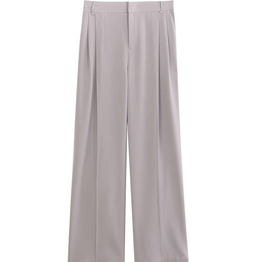 玳莎垂感直筒休闲裤女2023新款半松紧腰宽松显瘦西装裤裤子  DA36307 商品图4