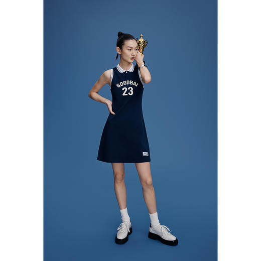 GOODBAI logo无袖polo连衣裙 商品图0