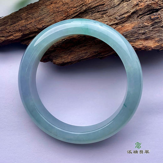 派瑞翡翠 翡翠手镯 糯种 飘花 商品图2