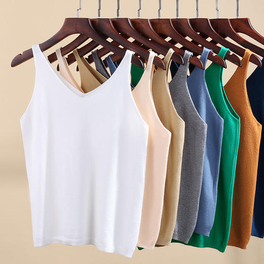 吊带背心女，新款女装气质v领洋气小衫宽松遮肚子无袖上衣SG-DY030107 商品图2