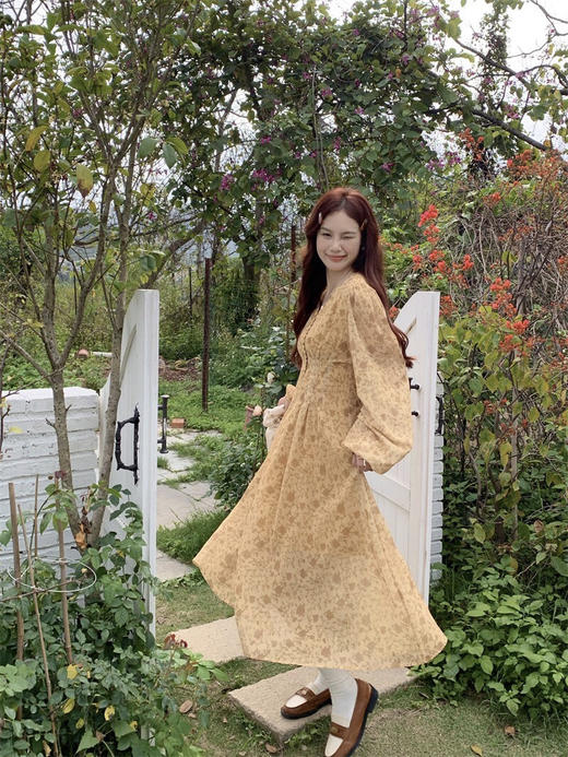 ImPresionismo法式温柔碎花茶歇裙 商品图3