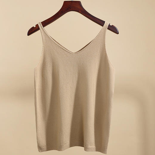 吊带背心女，新款女装气质v领洋气小衫宽松遮肚子无袖上衣SG-DY030107 商品图5