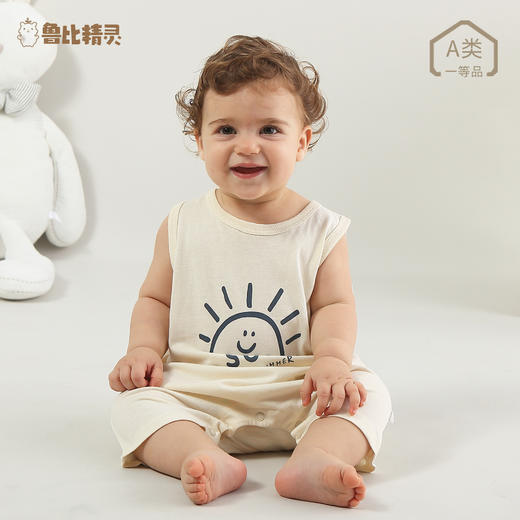 【宝宝纯棉连体背心】婴儿衣服夏季薄款包屁衣纯棉宝宝短袖背心新生儿哈衣连体衣无袖 商品图2