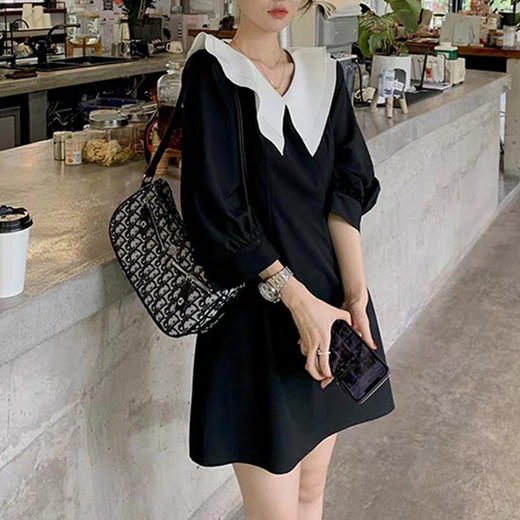 裁缝学苑AG158 法式娃娃领减龄显瘦连衣裙纸样夏裙子版型女装样板 商品图0