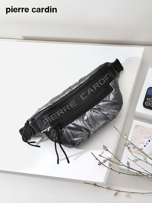 皮尔卡丹ethereal系列 活力羽绒胸包男士休闲斜挎包 商品图1