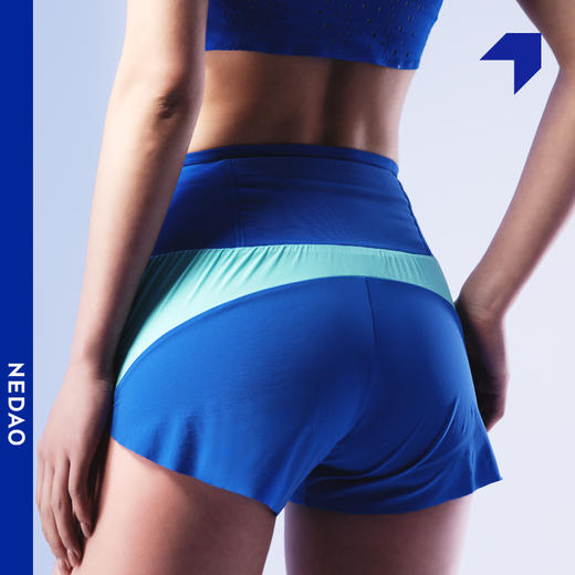 腰包拼接女短裤 NEDAO内道 女子马拉松 越野跑 高弹内衬 跑步短裤 商品图2