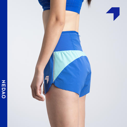 腰包拼接女短裤 NEDAO内道 女子马拉松 越野跑 高弹内衬 跑步短裤 商品图5