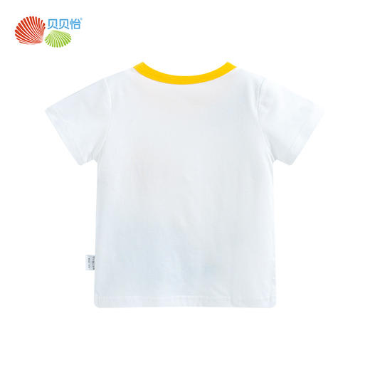 贝贝怡趣味卡通卡通短袖男童宽松休闲上衣男童帅气T恤纯棉打底衫 商品图5