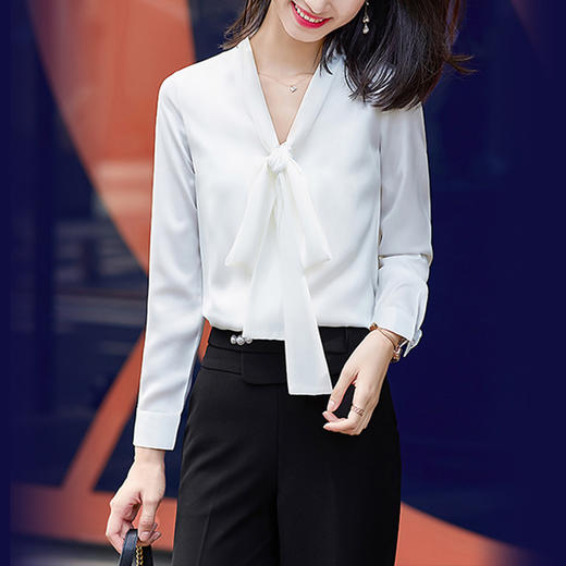 裁缝学苑AG137 V领飘带衬衫纸样女装衬衣裁剪上衣服装制版打版图 商品图0