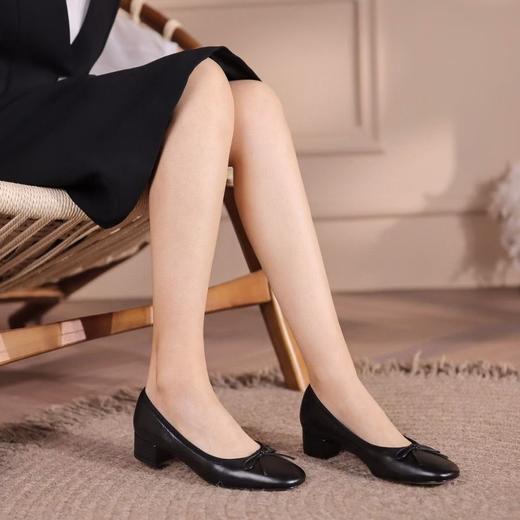 【à perles】甜美气质芭蕾舞鞋！蝴蝶结小方头中跟单鞋【现货】 商品图2