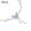 ZEGL设计师花园系列蝴蝶串珠项链女生轻奢高级感人造珍珠锁骨颈链 商品缩略图1