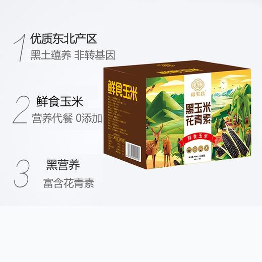  稻宝昌 东北鲜制黑糯玉米棒非转基因真空包邮 10穗2200g 商品图1