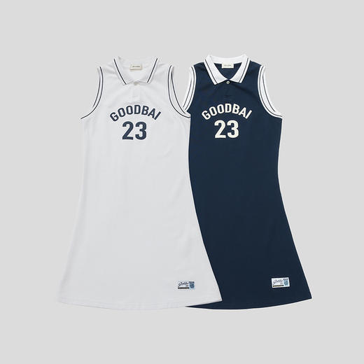 GOODBAI logo无袖polo连衣裙 商品图1