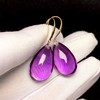 D477002 纯天然乌圭拉紫水晶水滴耳坠   通体18k金耳勾镶嵌 所谓“紫东气来”✨✨紫晶水会使个人的内心气质散出发吸引之缘 带贵来气～佩戴常贵遇人  裸石规格:21/13/9mm 特价：728 商品缩略图4