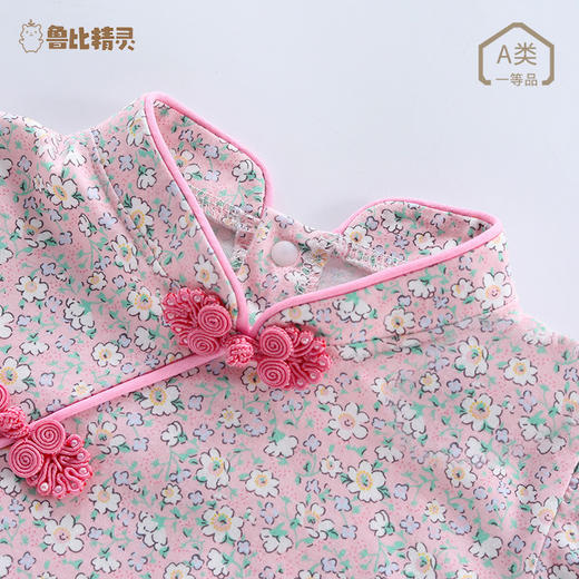 【旗袍包屁衣】婴儿连体衣夏装2023新生儿短袖爬爬服宝宝三角包屁哈衣旗袍国风潮 商品图2