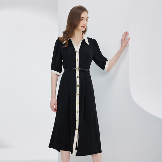 NF888斯尔丽瑟俪2023春夏新款高级办公白领中长款气质连衣裙 商品图2