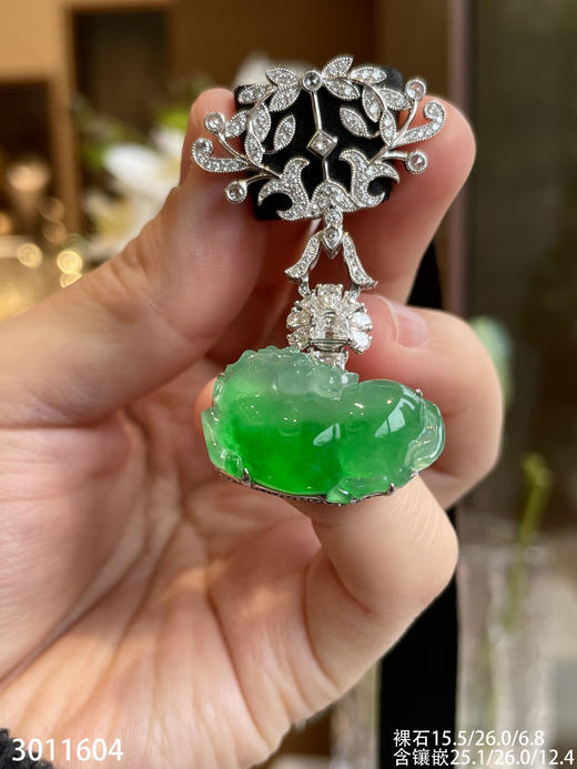 老坑高冰艳绿唐马吊坠【3011604】具体价格微信咨询 商品图5
