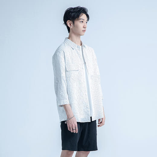 【断码清仓】HX 夏季翻领中袖衬衣S103320006101/02 商品图1