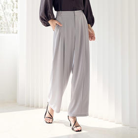 玳莎垂感直筒休闲裤女2023新款半松紧腰宽松显瘦西装裤裤子  DA36307